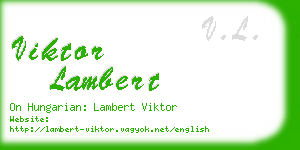 viktor lambert business card